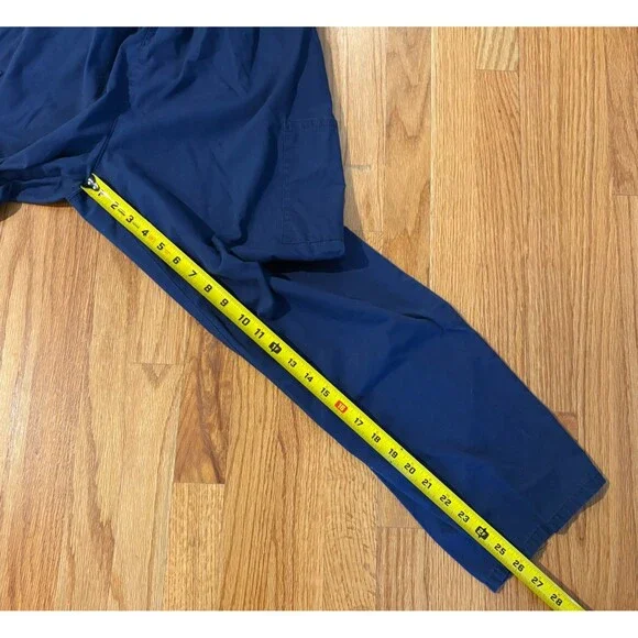 Dickies Scrub Pants Women's Petite XL Blue Cargo Pockets Elastic Waist Lot of 2 - Picture 7 of 8
